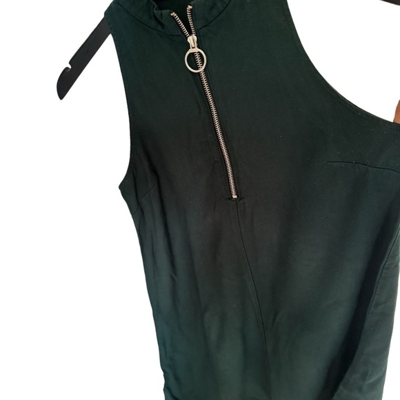 Dark emerald green Mango A line dress size S - Picture 4 of 7